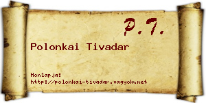 Polonkai Tivadar névjegykártya